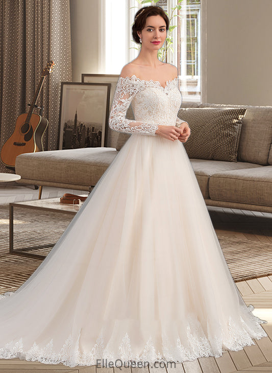 Alexis Ball-Gown/Princess Chapel Train Tulle Lace Wedding Dress DGP0013704