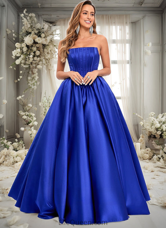 Kendall Ball-Gown/Princess Straight Floor-Length Satin Prom Dresses DGP0025831