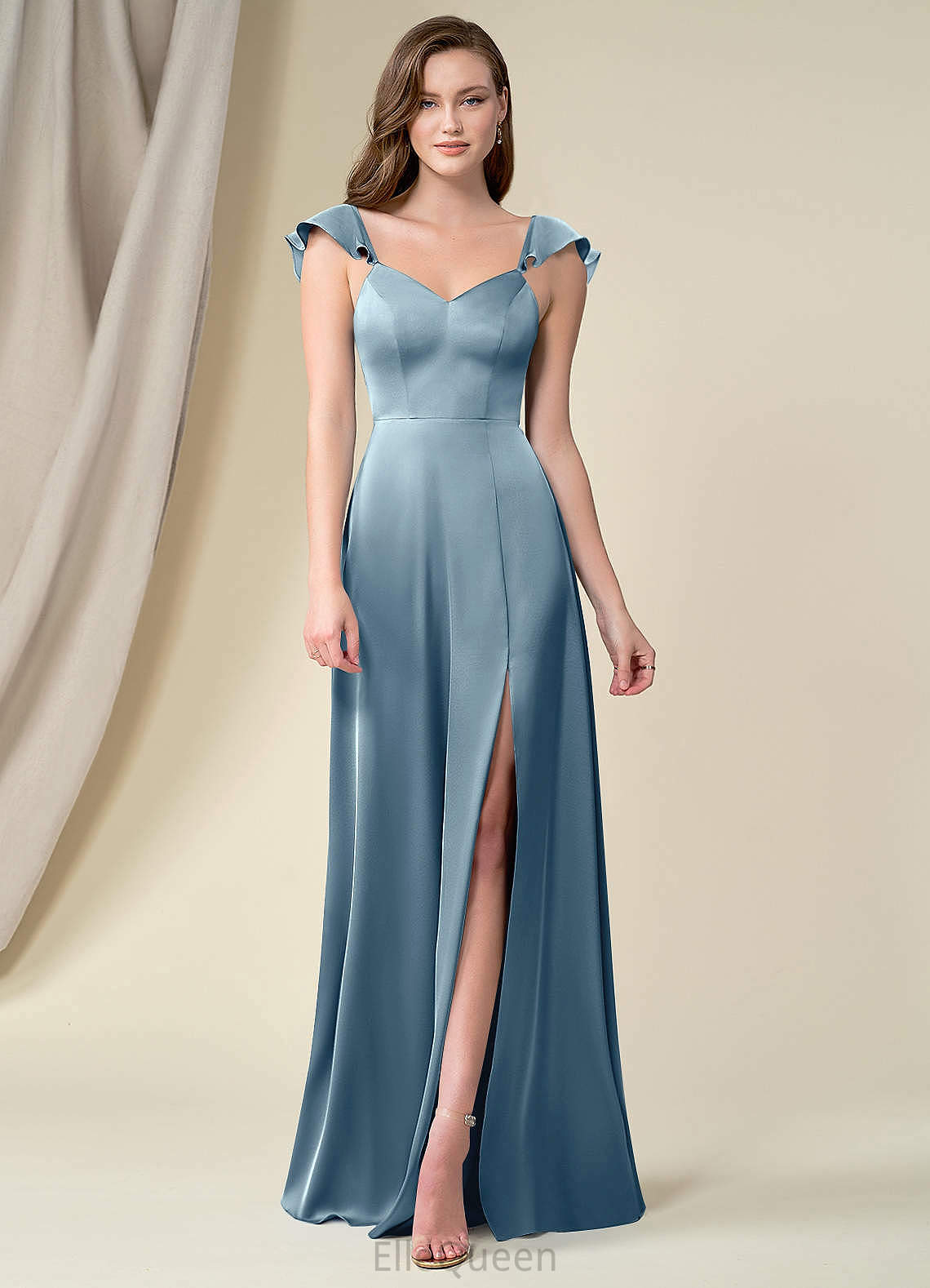 Rebecca Trumpet/Mermaid Floor Length Sleeveless Natural Waist Spaghetti Staps Bridesmaid Dresses