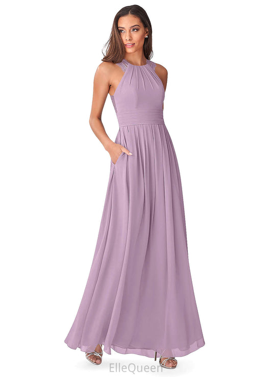 Mary Floor Length Natural Waist Sleeveless One Shoulder Velvet Trumpet/Mermaid Bridesmaid Dresses