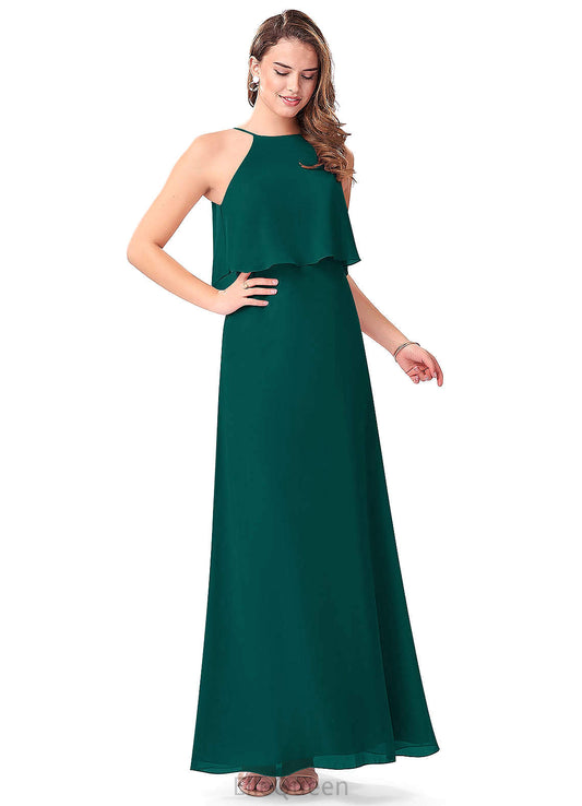 Gillian Trumpet/Mermaid Natural Waist Scoop Sleeveless Floor Length Bridesmaid Dresses