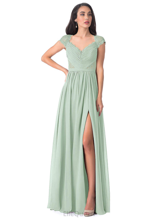 Kathy Spaghetti Staps Satin Trumpet/Mermaid Natural Waist Floor Length Sleeveless Bridesmaid Dresses