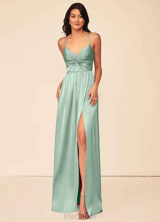 Judy Natural Waist Sleeveless Trumpet/Mermaid One Shoulder Floor Length Bridesmaid Dresses