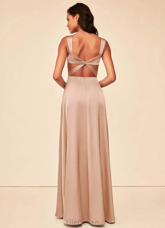 Dalia Trumpet/Mermaid Sleeveless Off The Shoulder Sweep-Brush Train Natural Waist Spaghetti Staps Bridesmaid Dresses