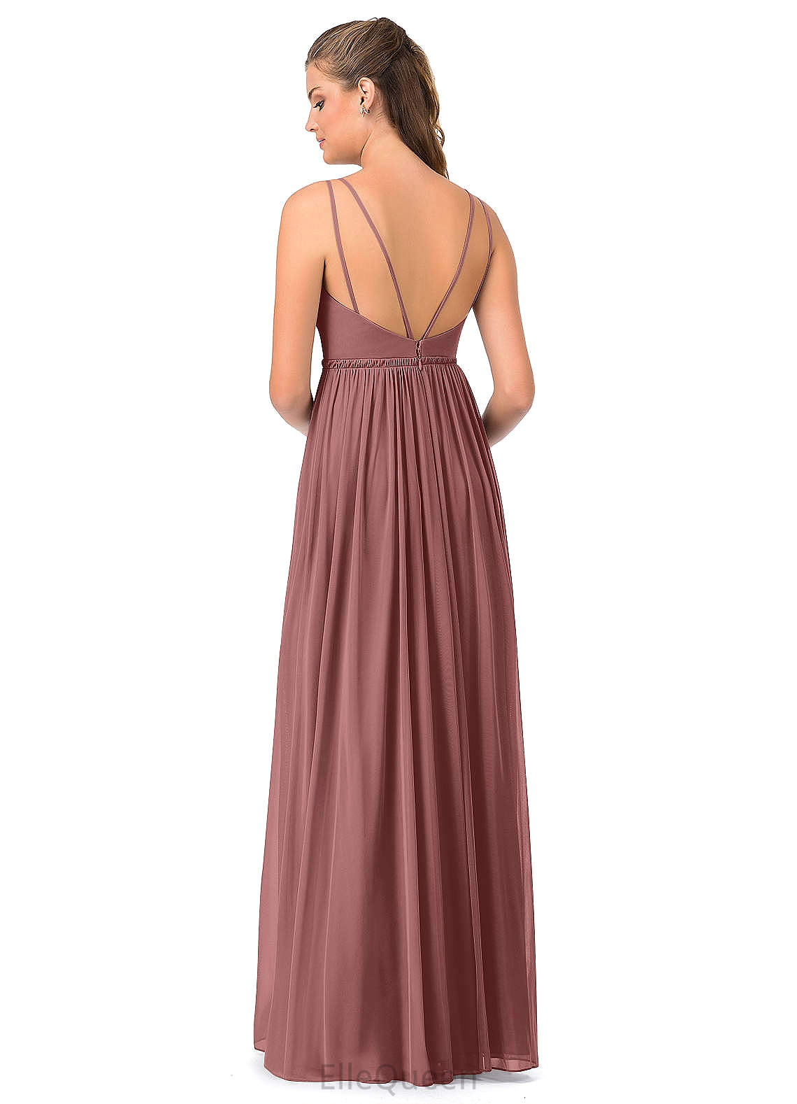 Katrina Sleeveless One Shoulder Floor Length Natural Waist Trumpet/Mermaid Bridesmaid Dresses