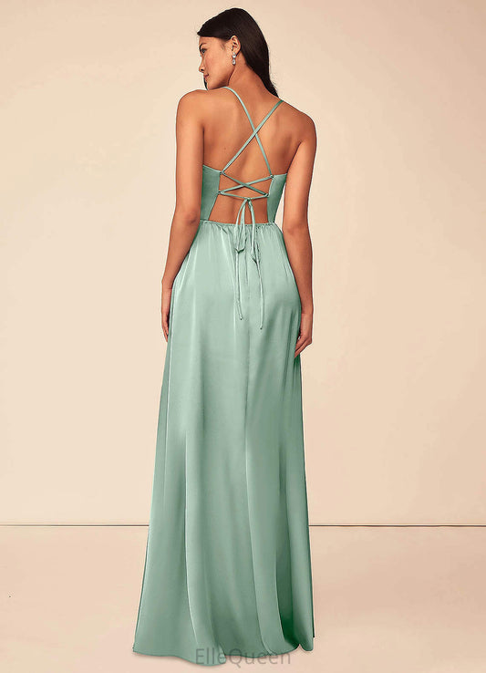 Judy Natural Waist Sleeveless Trumpet/Mermaid One Shoulder Floor Length Bridesmaid Dresses