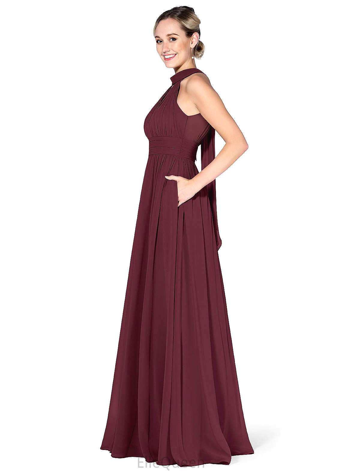 Kate Natural Waist Trumpet/Mermaid Spandex Sleeveless V-Neck Sweep-Brush Train Bridesmaid Dresses