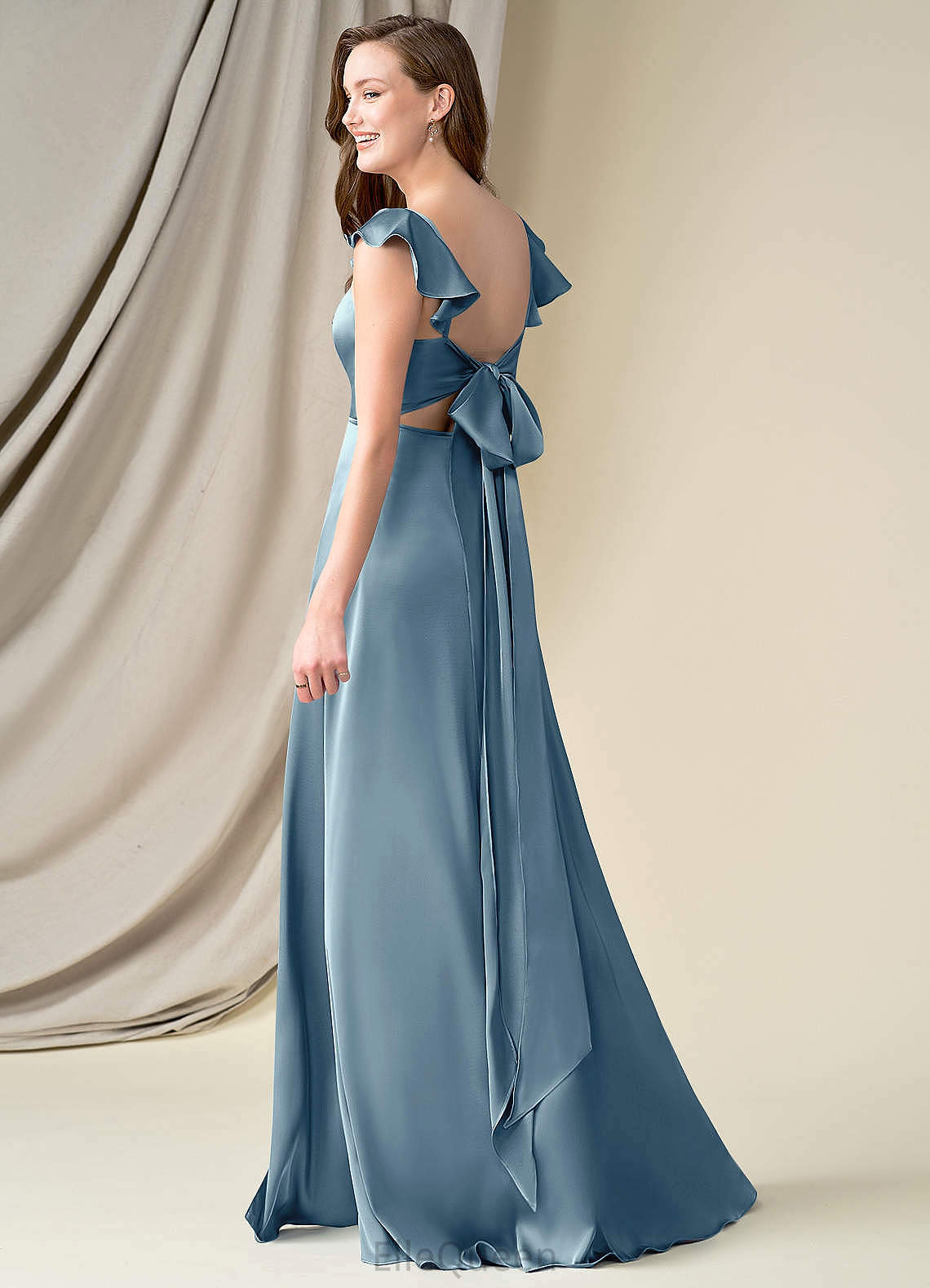 Rebecca Trumpet/Mermaid Floor Length Sleeveless Natural Waist Spaghetti Staps Bridesmaid Dresses