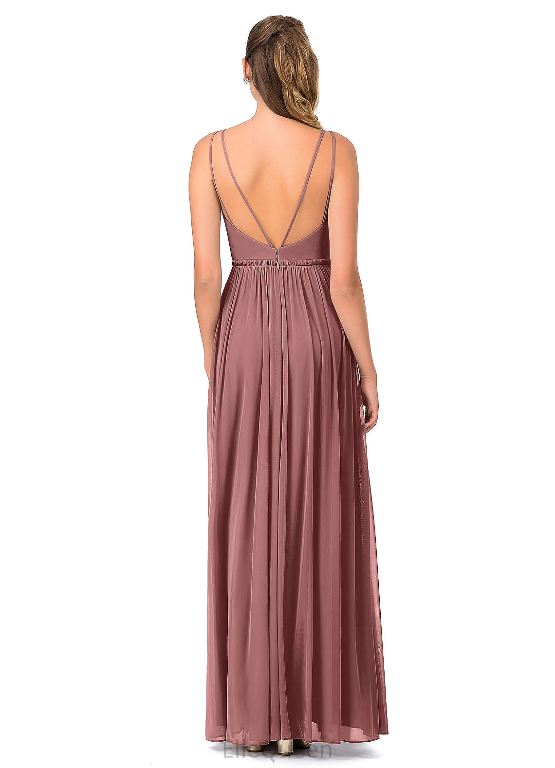 Katrina Sleeveless One Shoulder Floor Length Natural Waist Trumpet/Mermaid Bridesmaid Dresses