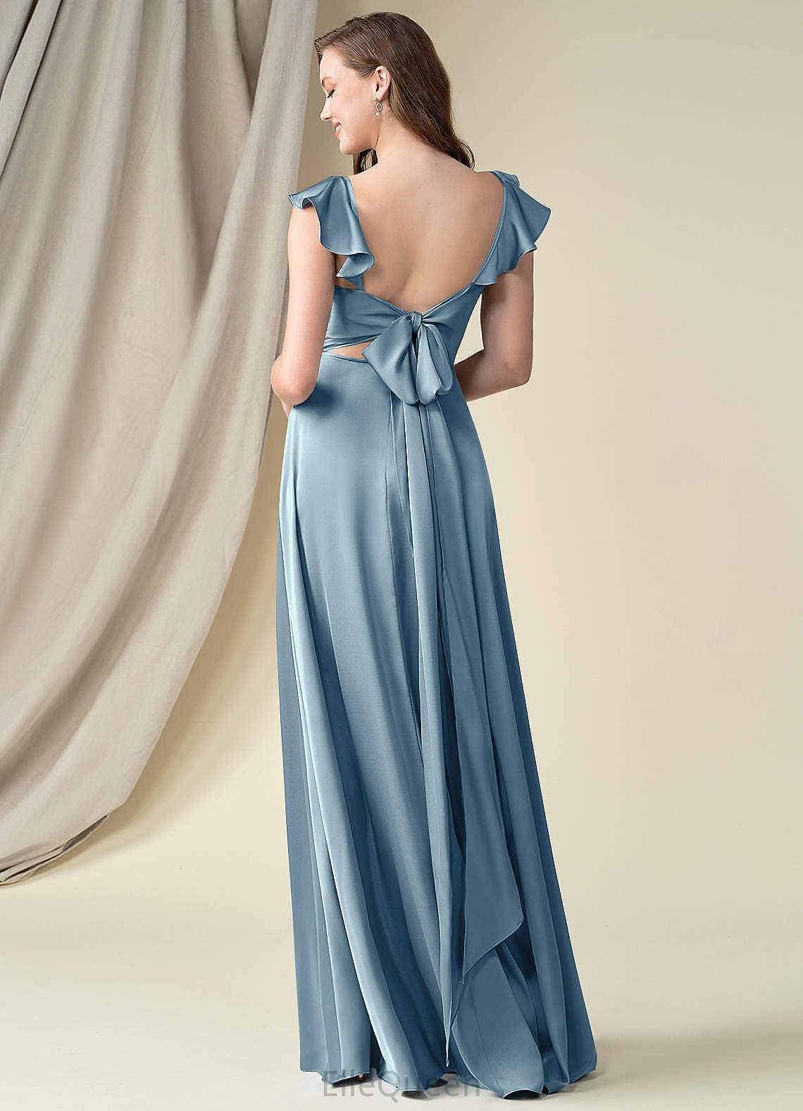 Rebecca Trumpet/Mermaid Floor Length Sleeveless Natural Waist Spaghetti Staps Bridesmaid Dresses