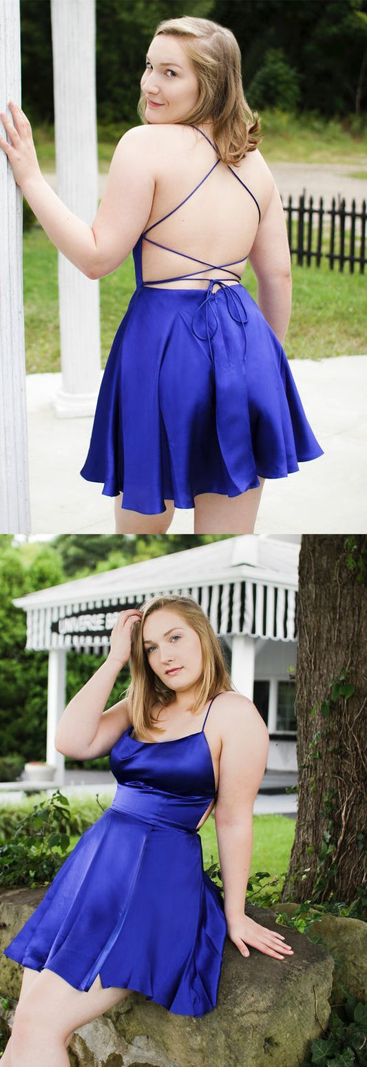 Plus Size For Teen Cheap Hoco Homecoming Dresses Royal Blue Mckinley Dress CD2934